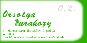 orsolya murakozy business card